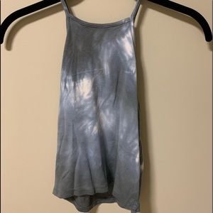 gray tie dye crop top